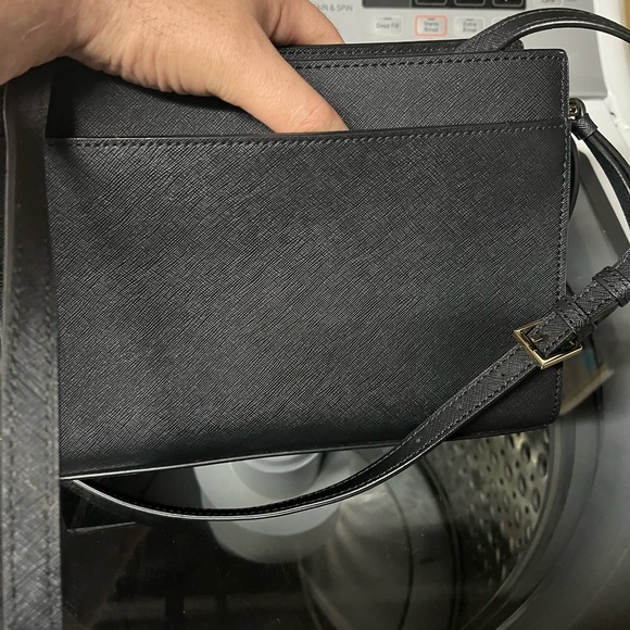 Calvin Klein Black and White Checkered Crossbody Bag - Picture 4 of 8